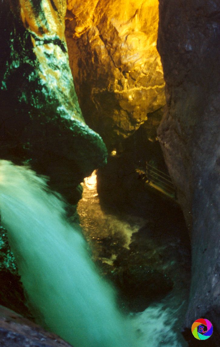 falls inside cave